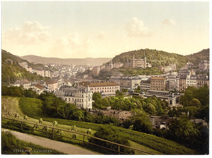 From the Bellevue Street, Carlsbad, Bohemia, Austro-Hungary