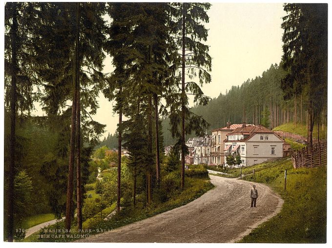 Park, Marienbad, Bohemia, Austro-Hungary