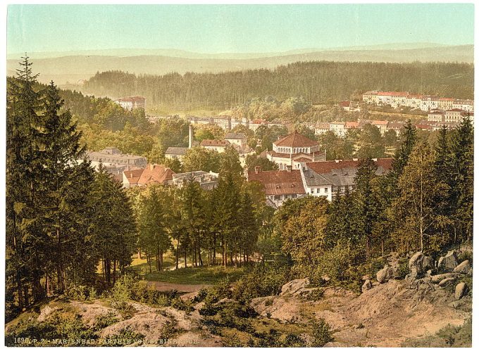 View from Steinbruch, Marienbad, Bohemia, Austro-Hungary