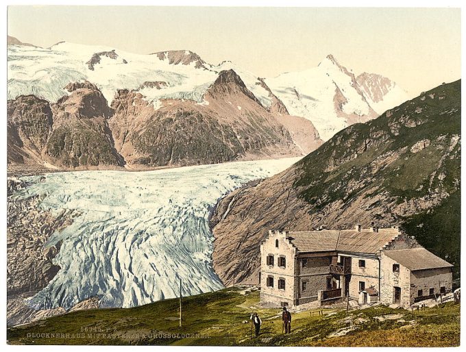 Glocknerhaus, with Pasterze and Grossglockner, Carinthia, Austro-Hungary