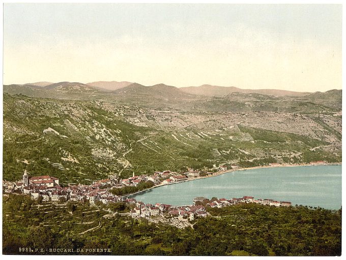 Bucarri (i.e., Buccari), from the west, Croatia, Austro-Hungary