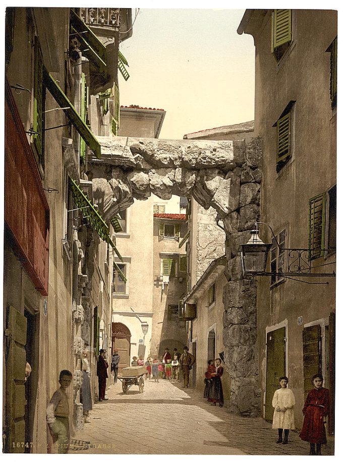 Fiume, a street, Croatia, Austro-Hungary