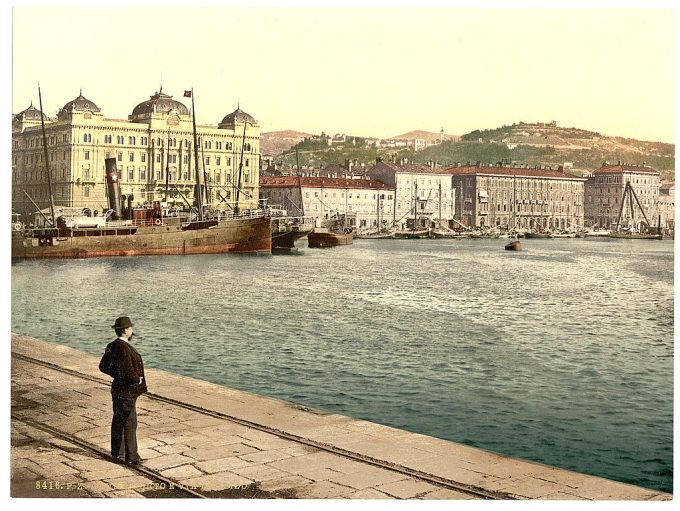 Fiume, the harbor, Croatia, Austro-Hungary