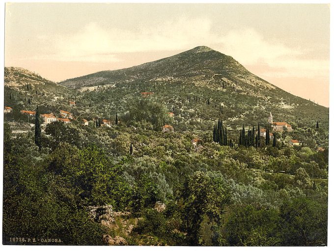 Canosa (i.e., Cannosa), general view, Dalmatia, Austro-Hungary