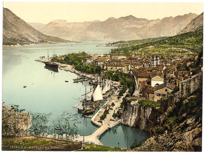 Cattaro, general view, Dalmatia, Austro-Hungary