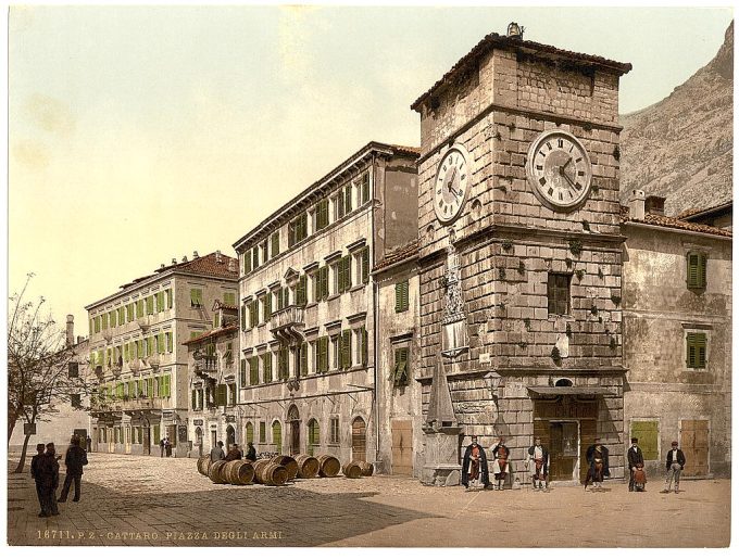 Cattaro, Army Square, Dalmatia, Austro-Hungary