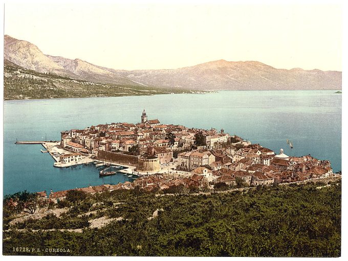 Curzola, general view, Dalmatia, Austro-Hungary
