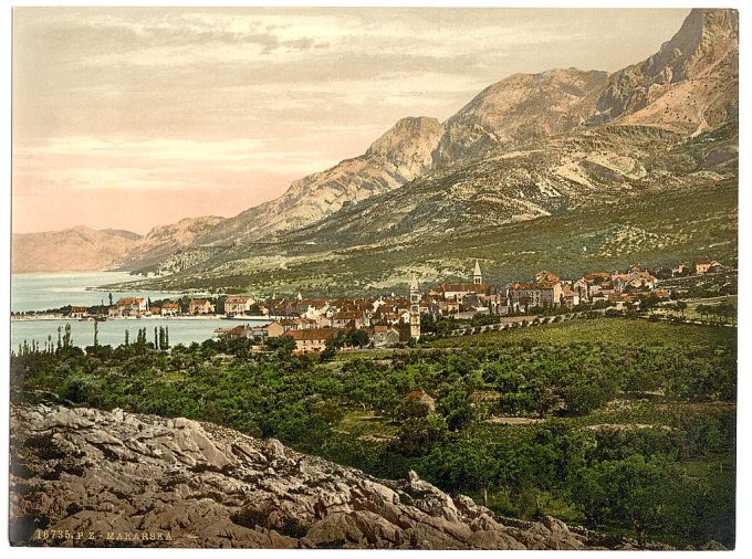 Makarska, general view, Dalmatia, Austro-Hungary
