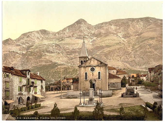 Makarska, Cathedral Square, Dalmatia, Austro-Hungary