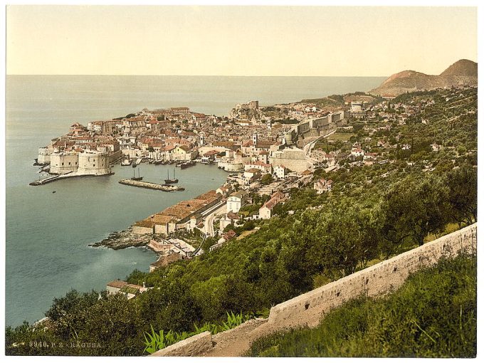 Ragusa, from the East, Dalmatia, Austro-Hungary