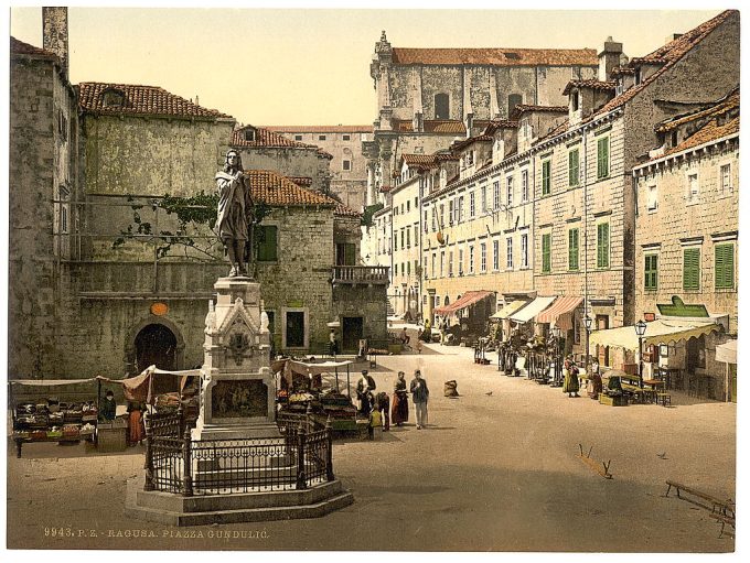 Ragusa, Gundulic Square, Dalmatia, Austro-Hungary