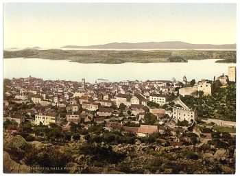 Sebenico, from the fort, Dalmatia, Austro-Hungary