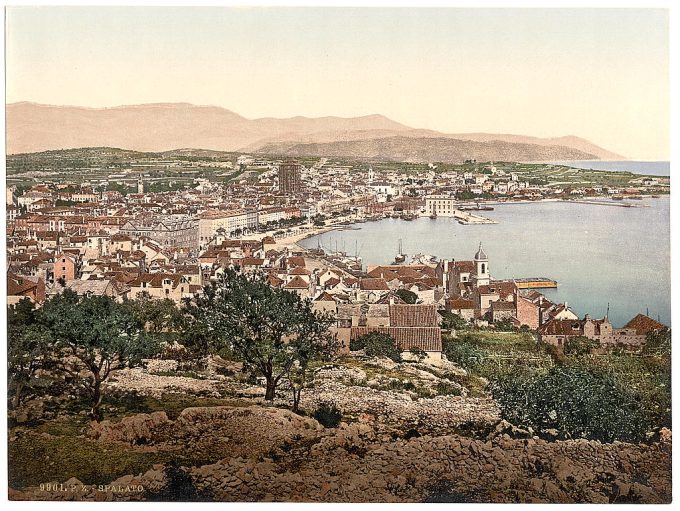 Spalato, general view, Dalmatia, Austro-Hungary