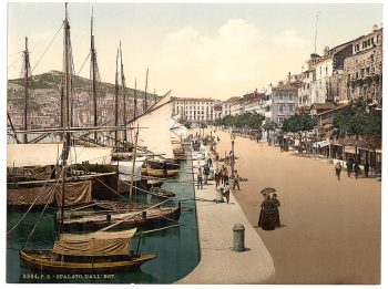 Spalato, from the east, Dalmatia, Austro-Hungary