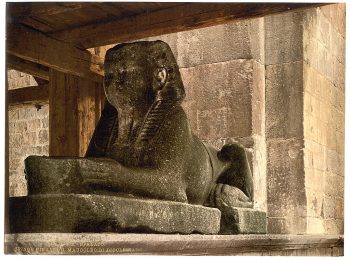 Spalato, sphynx on Diocletian's Mausoleum, Dalmatia, Austro-Hungary