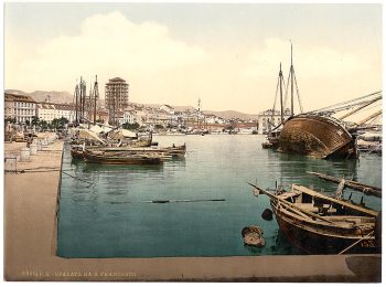 Spalato, the docks, Dalmatia, Austro-Hungary