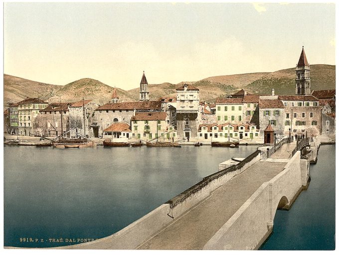 Traû, the Ciero Bridge, Dalmatia, Austro-Hungary