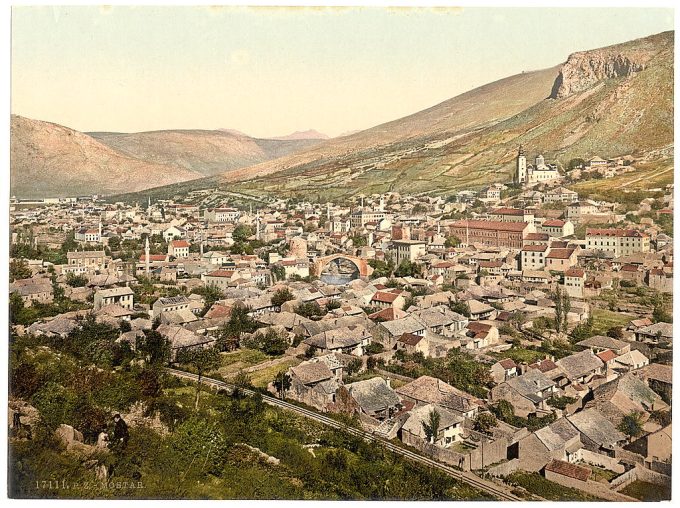Mostar, general view, Herzegowina, Austro-Hungary