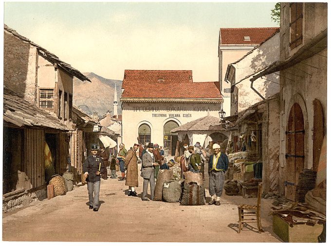 Mostar, Cafe Luft, Herzegowina, Austro-Hungary