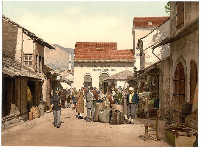 Mostar, Cafe Luft, Herzegowina, Austro-Hungary