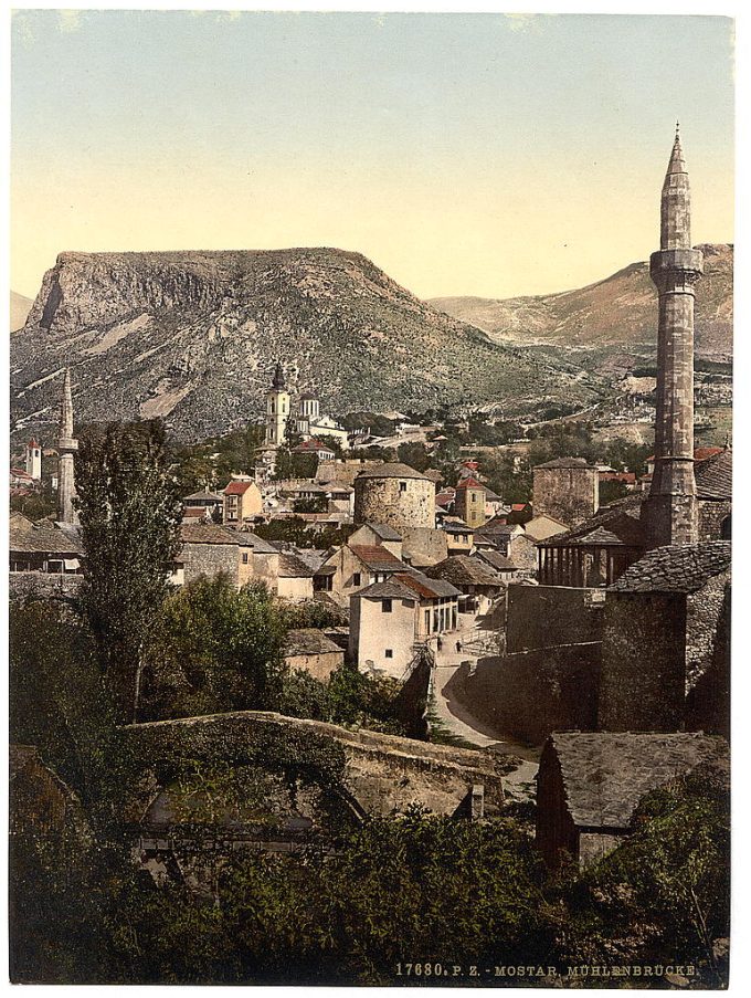 Mostar, Muhlen Bridge, Herzegowina, Austro-Hungary