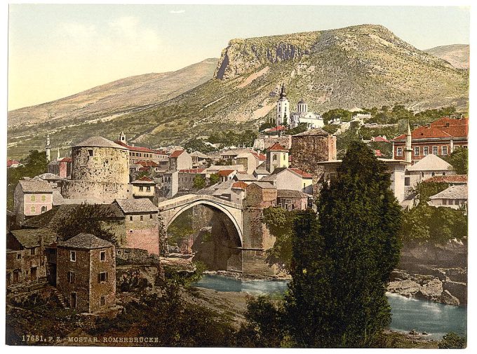 Mostar, Romer Bridge, Herzegowina, Austro-Hungary