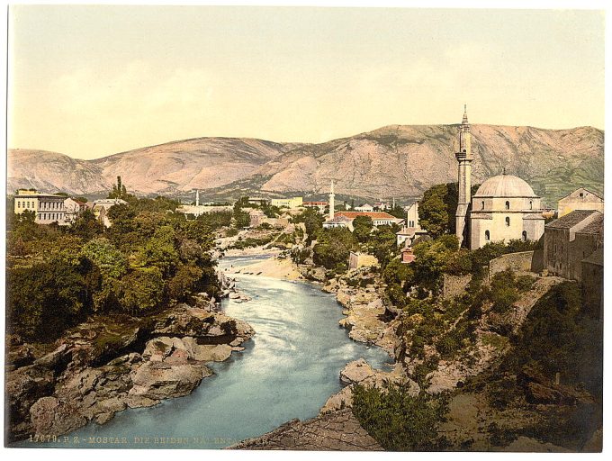 Mostar, the Narenta, Herzegowina, Austro-Hungary