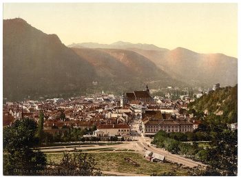 Kronstadt, from Schlossberg, Hungary, Austro-Hungary