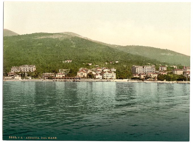 Abbazia, from the sea, Istria, Austro-Hungary