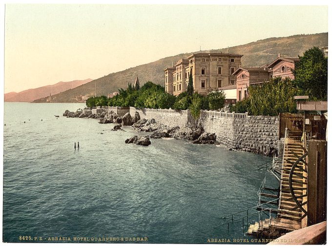 Abbazia, Hotel Quarnero and the Baths, Istria, Austro-Hungary