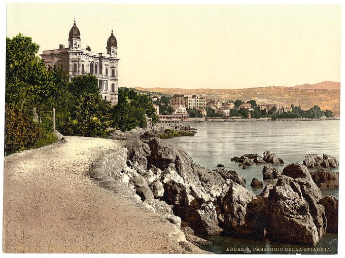 Abbazia, the Strand Promenade, Istria, Austro-Hungary