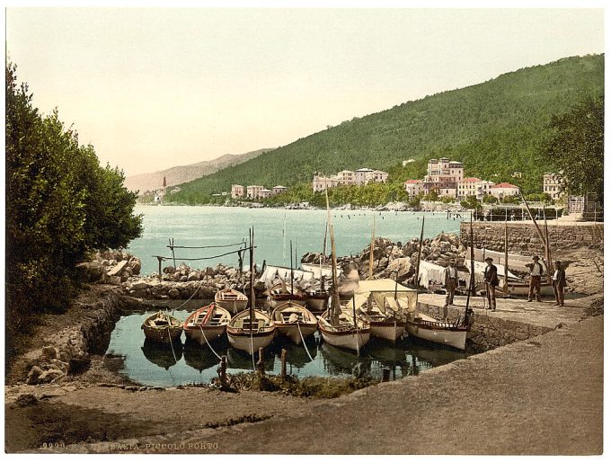 Abbazia, small harbor, Istria, Austro-Hungary