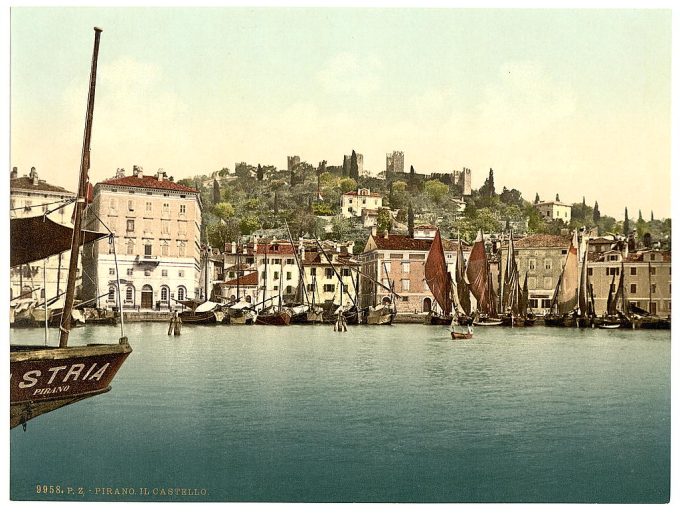 Pirano, the castle, Istria, Austro-Hungary