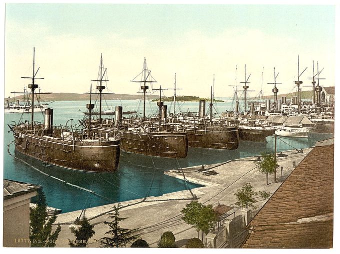 Pola, the Navy Yard, Istria, Austro-Hungary
