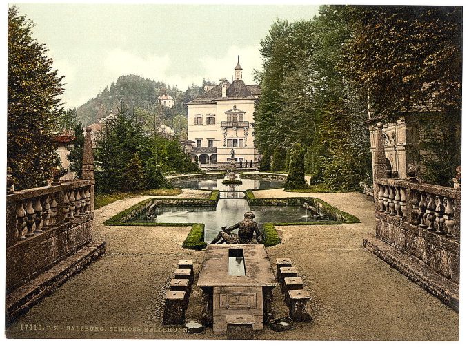 Castle Hellbrun (i.e., Hellbrunn), Salzburg, Austro-Hungary