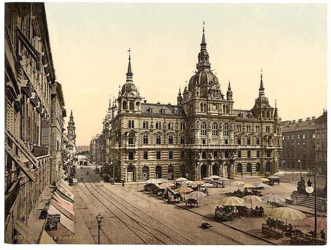 Graz, court house, Styria, Austro-Hungary