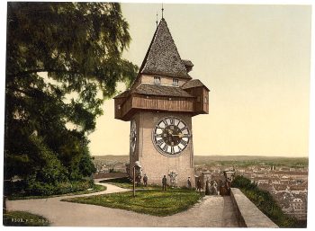 Graz, the clock, Styria, Austro-Hungary