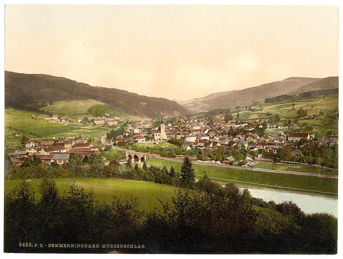 Semmering Railway, Murzzschlag (i.e., Mürrzzuschlag), Styria, Austro-Hungary