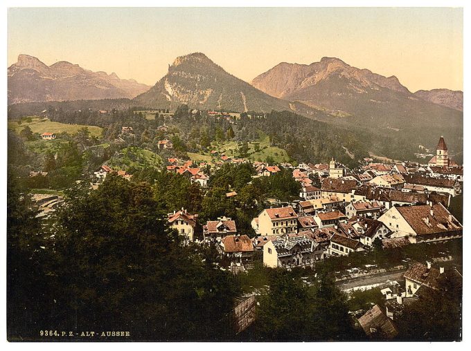 Aussee (i.e., Bad Aussee), general view, Styria, Austro-Hungary