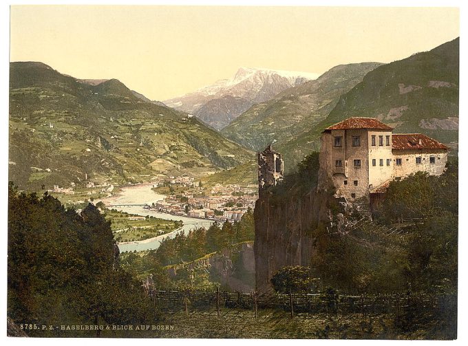 Haselburg and view of Bosen, Tyrol, Austro-Hungary