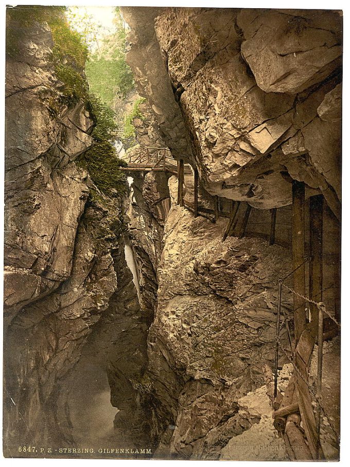 Brenner Railway, Sterznig Glifenklamm (i.e., Gilfenklamm), Tyrol, Austro-Hungary