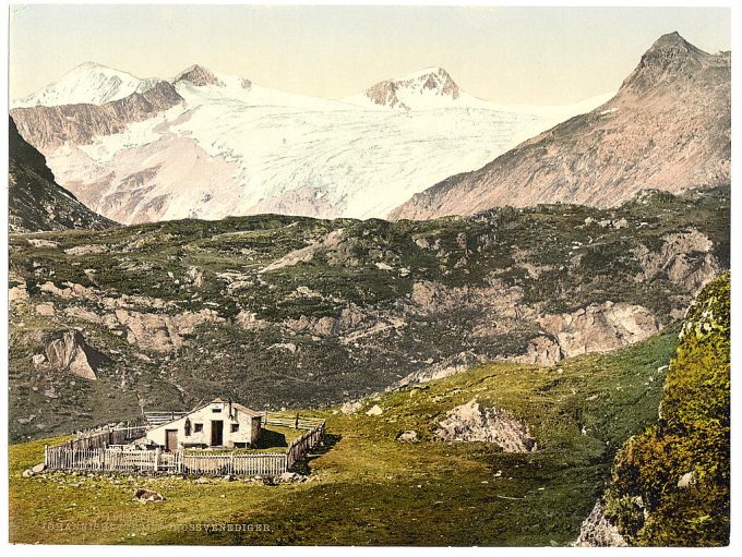 Johannishutte, with Grossvenediger, Tyrol, Austro-Hungary
