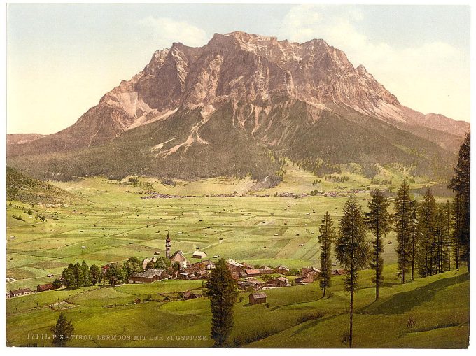 Lermoos, with the Zugspitze, Tyrol, Austro-Hungary