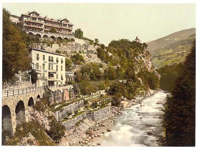 Meran, Gilf-Anlagen and Zenoberg (i.e., Zenoburg), Tyrol, Austro-Hungary
