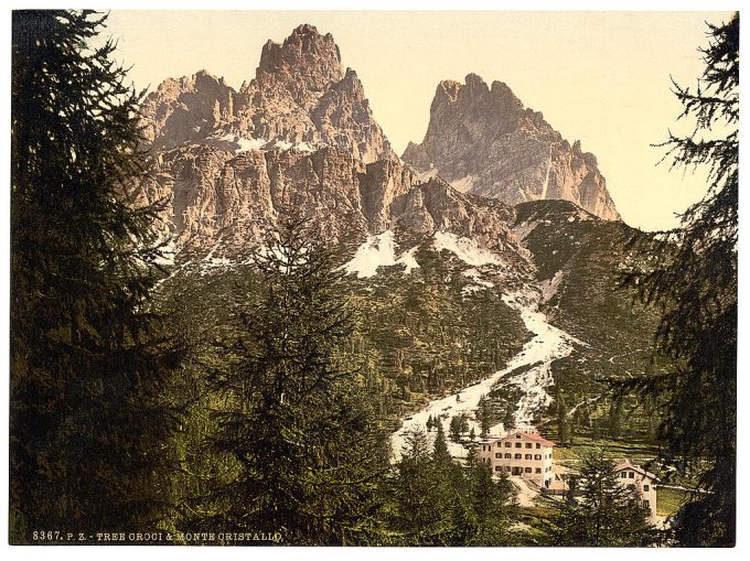 Monte Cristallo with Tre Croci, Tyrol, Austro-Hungary