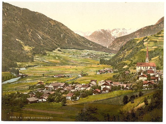 Oetz Valley, with Tschirgant, Tyrol, Austro-Hungary