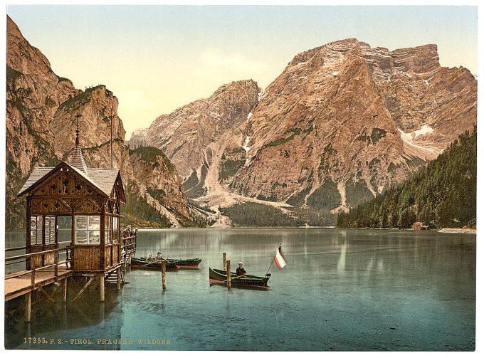 Pragse, Wilsee (i.e., Wildsee), toward Sulden, Tyrol, Austro-Hungary