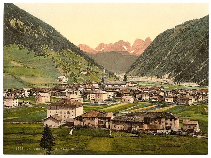 Predazzo, towards the Palagruppe, Tyrol, Austro-Hungary
