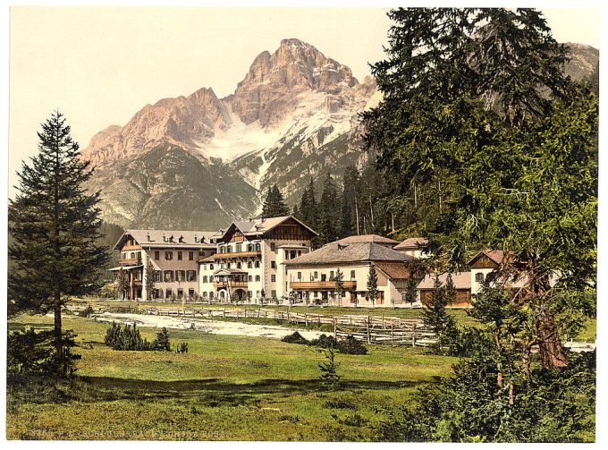 Schluderbach and Croda Pass (i.e., (Croda Rosa), Tyrol, Austro-Hungary