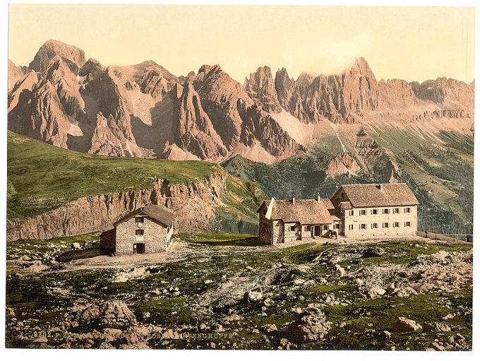 Schlernhaus and Rosengarten Group, Tyrol, Austro-Hungary